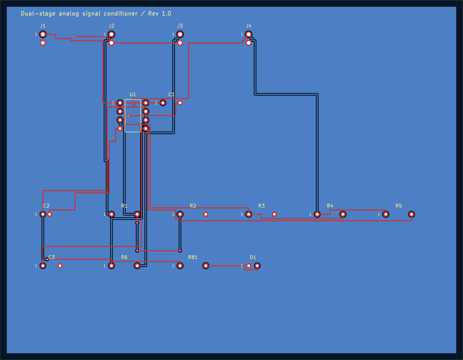 Analog signal conditioner PCB layout